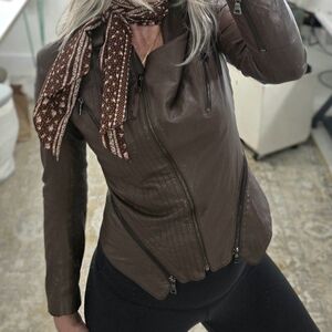 Immobile Leather Moto Jacket